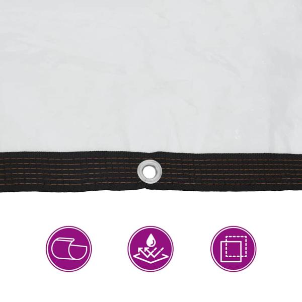 Transparente Plane mit Ösen 10x12 m Polyethylen