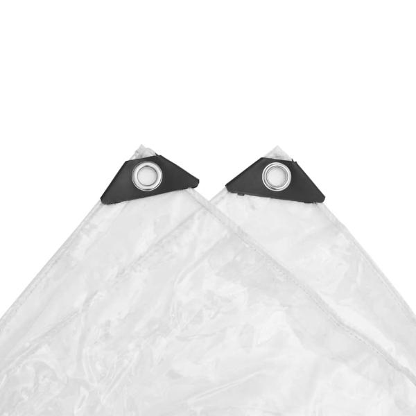 Transparente Plane mit Ösen 4x12 m PVC