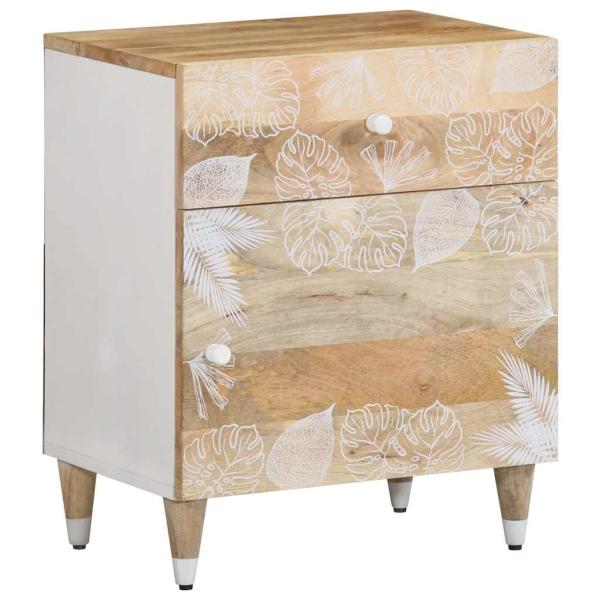ARDEBO.de - Nachttisch 50x33x60 cm Massivholz Mango