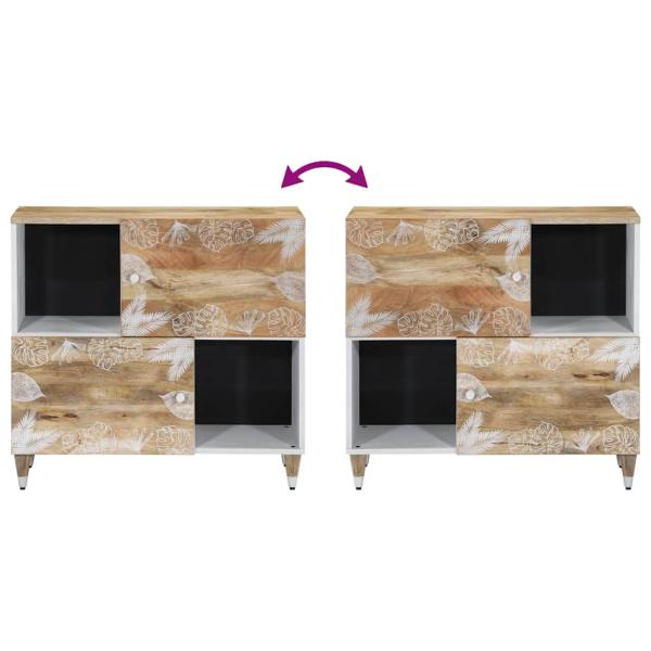 Sideboard 80x33,5x75 cm Massivholz Mango