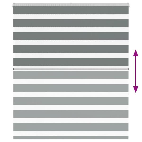 Zebrarollo Dunkelgrau 125x150 cm Stoffbreite 120,9 cm Polyester