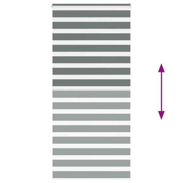 Zebrarollo Dunkelgrau 115x200 cm Stoffbreite 110,9 cm Polyester