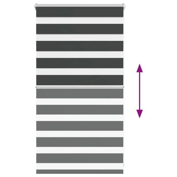 Zebrarollo Schwarz 80x100 cm Stoffbreite 75,9 cm Polyester