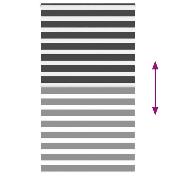 Zebrarollo Schwarz 125x200 cm Stoffbreite 120,9 cm Polyester