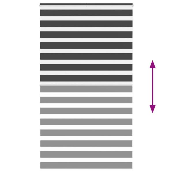 Zebrarollo Schwarz 130x230 cm Stoffbreite 125,9 cm Polyester