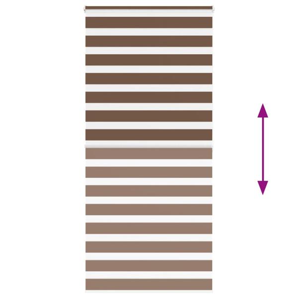 Zebrarollo Braun 115x200 cm Stoffbreite 110,9 cm Polyester