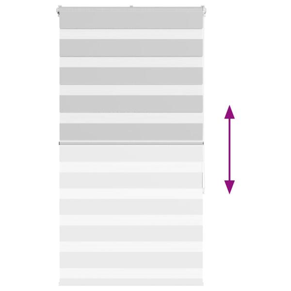 Zebrarollo Hellgrau 75x100 cm Stoffbreite 70,9 cm Polyester