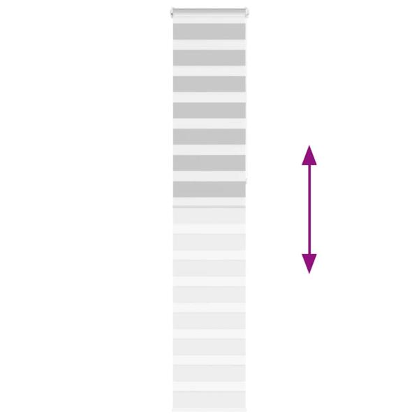 Zebrarollo Hellgrau 45x230 cm Stoffbreite 40,9 cm Polyester