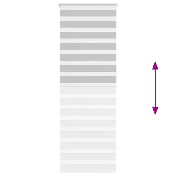 Zebrarollo Hellgrau 80x200 cm Stoffbreite 75,9 cm Polyester