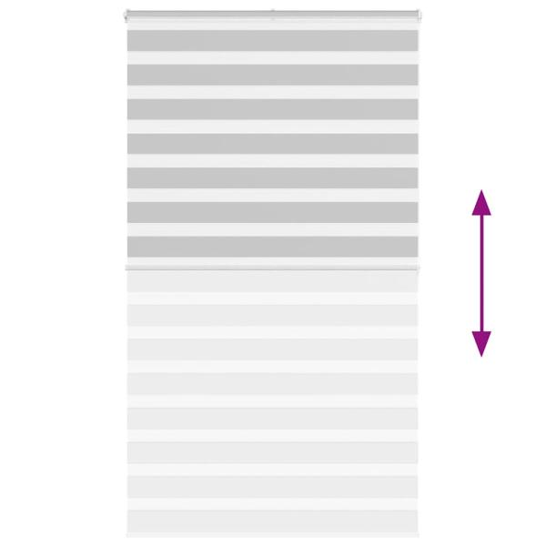 Zebrarollo Hellgrau 120x200 cm Stoffbreite 115,9 cm Polyester
