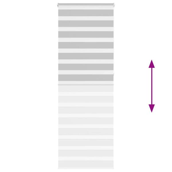 Zebrarollo Hellgrau 75x230 cm Stoffbreite 70,9 cm Polyester