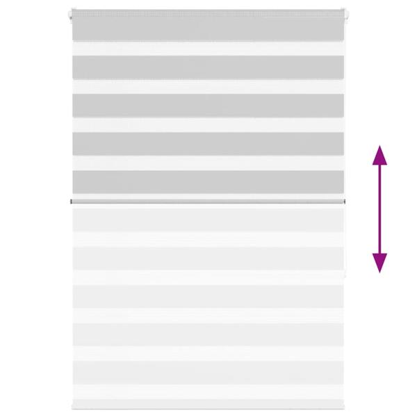 Zebrarollo Hellgrau 115x150 cm Stoffbreite 110,9 cm Polyester