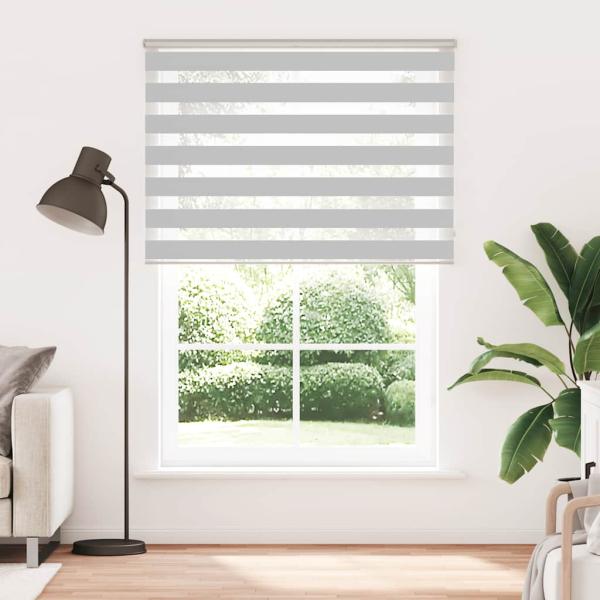 ARDEBO.de - Zebrarollo Hellgrau 165x230 cm Stoffbreite 160,9 cm Polyester