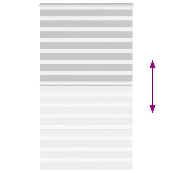 Zebrarollo Hellgrau 130x230 cm Stoffbreite 125,9 cm Polyester