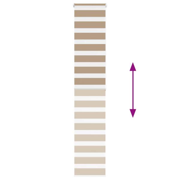 Zebrarollo Sandbraun 45x200 cm Stoffbreite 40,9 cm Polyester