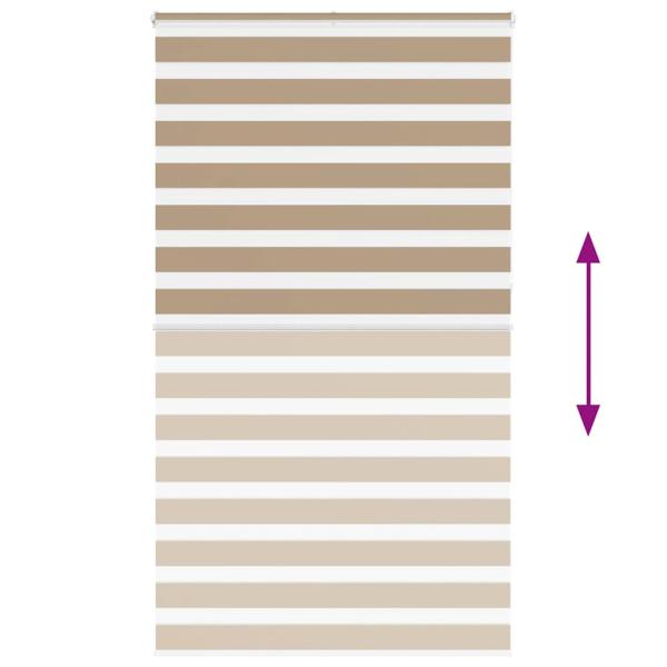 Zebrarollo Sandbraun 130x230 cm Stoffbreite 125,9 cm Polyester