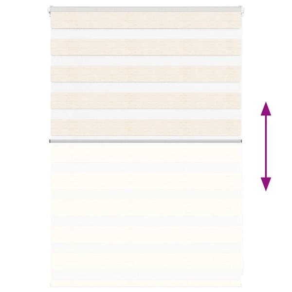 Zebrarollo Marmorbeige 105x100cm Stoffbreite 100,9 cm Polyester