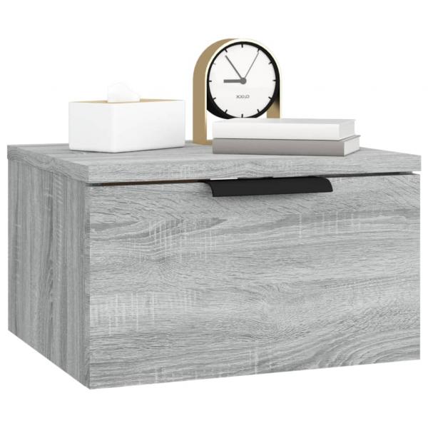 Wand-Nachttisch Grau Sonoma 34x30x20 cm