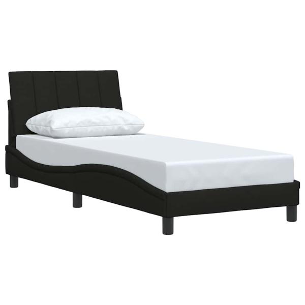 Bettgestell ohne Matratze Schwarz 90x200 cm Stoff