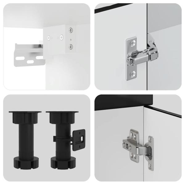 ARDEBO.de - 8-tlg. Küchenschrank-Set Kalmar Schwarz Holzwerkstoff