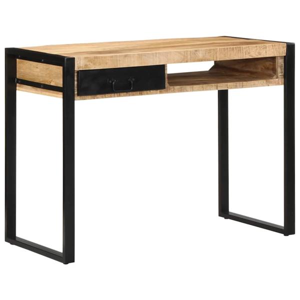 ARDEBO.de - Schreibtisch 100x50x75 cm Raues Massivholz Mango