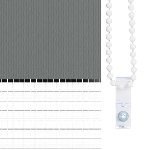 Zebrarollo Dunkelgrau 40x100 cm Stoffbreite 35,9 cm Polyester