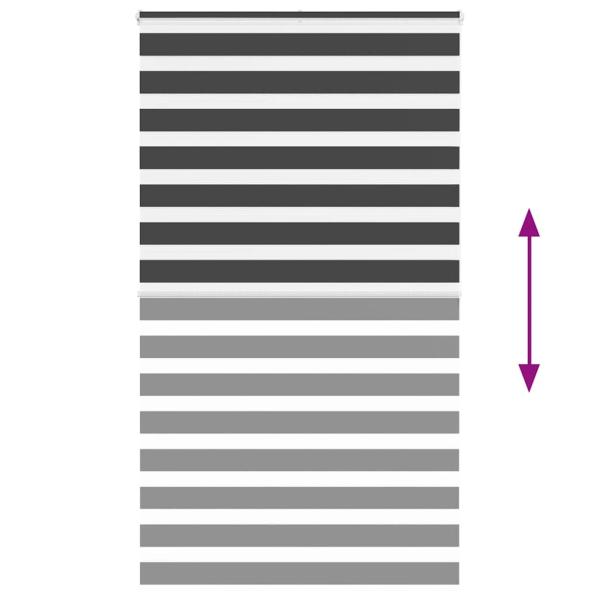 Zebrarollo Schwarz 120x200 cm Stoffbreite 115,9 cm Polyester