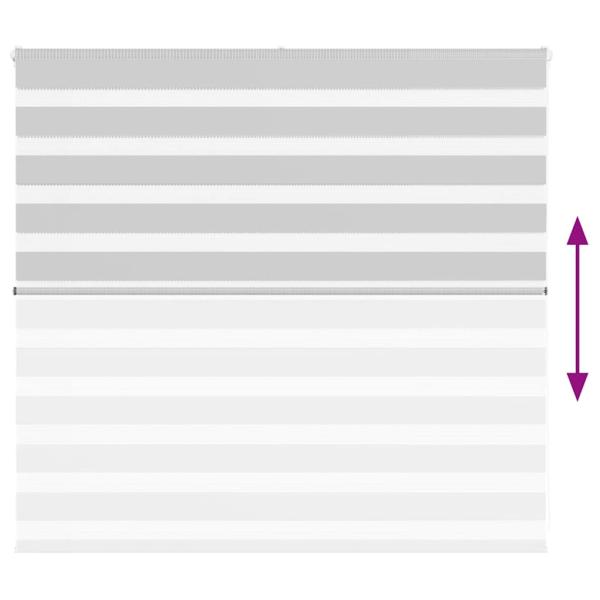 Zebrarollo Hellgrau 165x100 cm Stoffbreite 160,9 cm Polyester