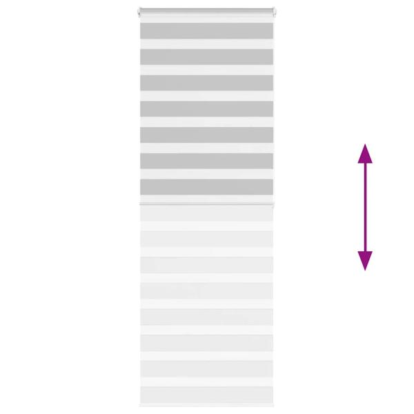 Zebrarollo Hellgrau 85x200 cm Stoffbreite 80,9 cm Polyester