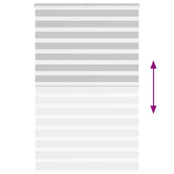 Zebrarollo Hellgrau 150x200 cm Stoffbreite 145,9 cm Polyester