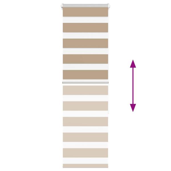Zebrarollo Sandbraun 40x150 cm Stoffbreite 35,9 cm Polyester