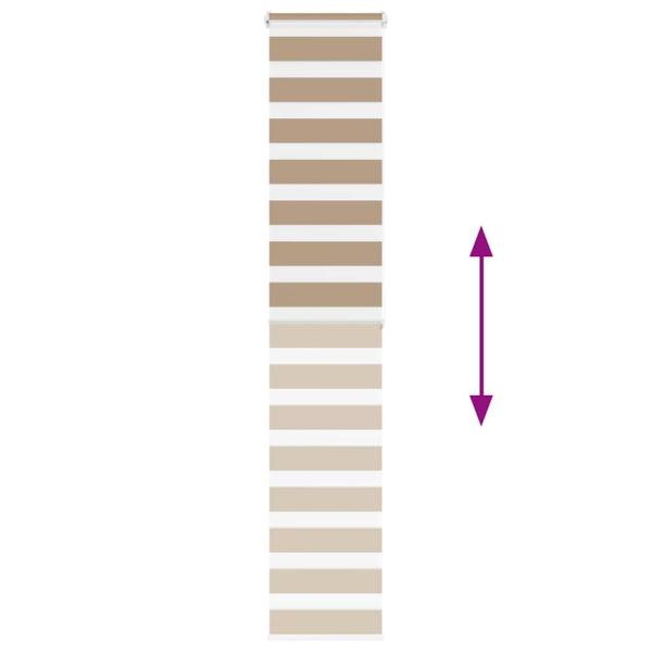 Zebrarollo Sandbraun 40x200 cm Stoffbreite 35,9 cm Polyester