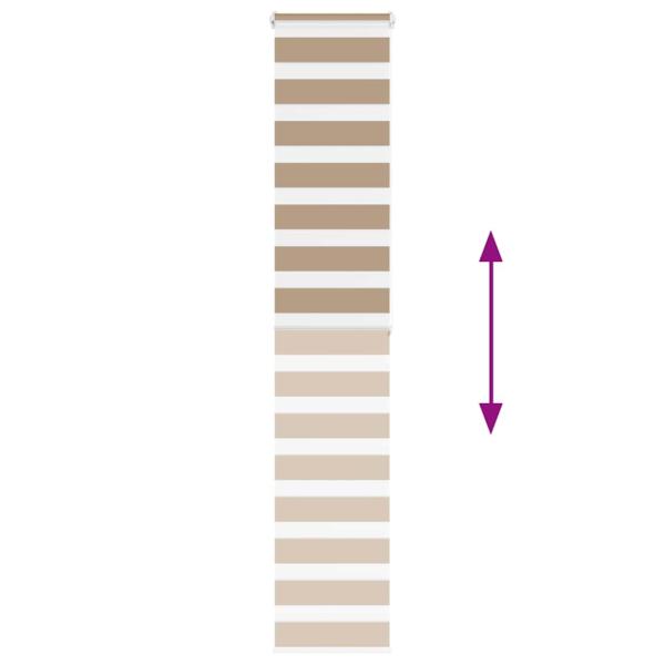 Zebrarollo Sandbraun 50x200 cm Stoffbreite 45,9 cm Polyester