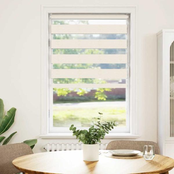 ARDEBO.de - Doppelrollo Marmorbeige 70x100 cm Stoffbreite 65,9 cm Polyester