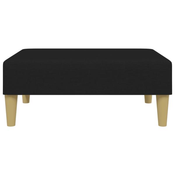 ARDEBO.de - Schlafsofa 2-Sitzer mit Kissen und Fußhocker Schwarz Samt