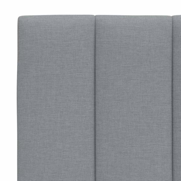 Bettgestell ohne Matratze Hellgrau 90x190 cm Stoff