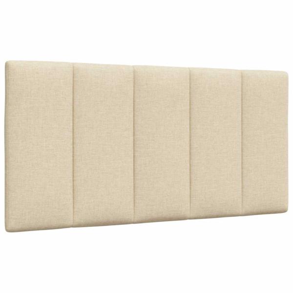 Bettgestell ohne Matratze Creme 100x200 cm Stoff