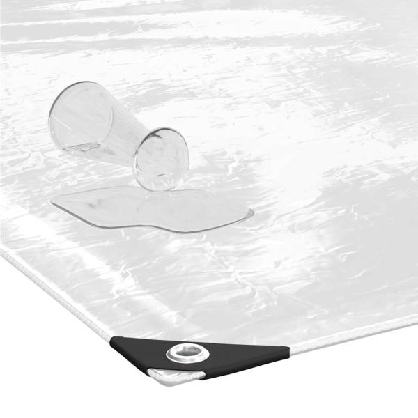 Transparente Plane mit Ösen 1x12 m PVC