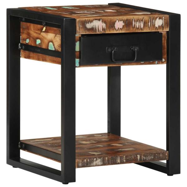 ARDEBO.de - Beistelltisch Mehrfarbig 40x40x50 cm Altholz Massiv