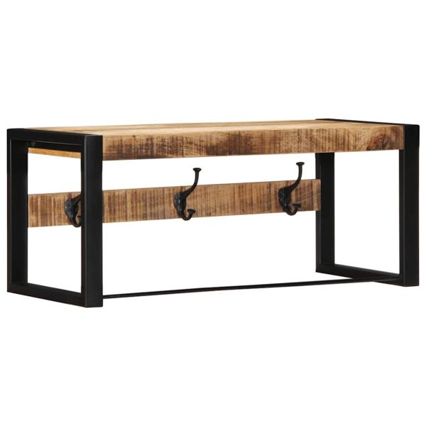 ARDEBO.de - Garderobe 80x35x35 cm Raues Massivholz Mango