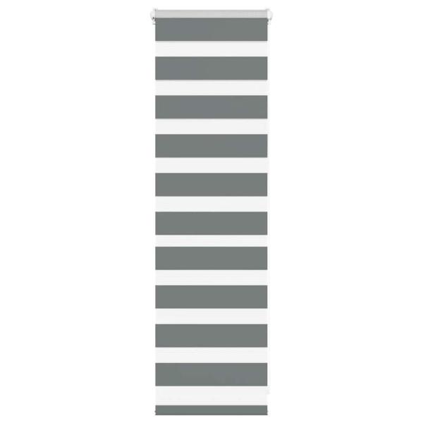 ARDEBO.de - Zebrarollo Dunkelgrau 50x100 cm Stoffbreite 45,9 cm Polyester