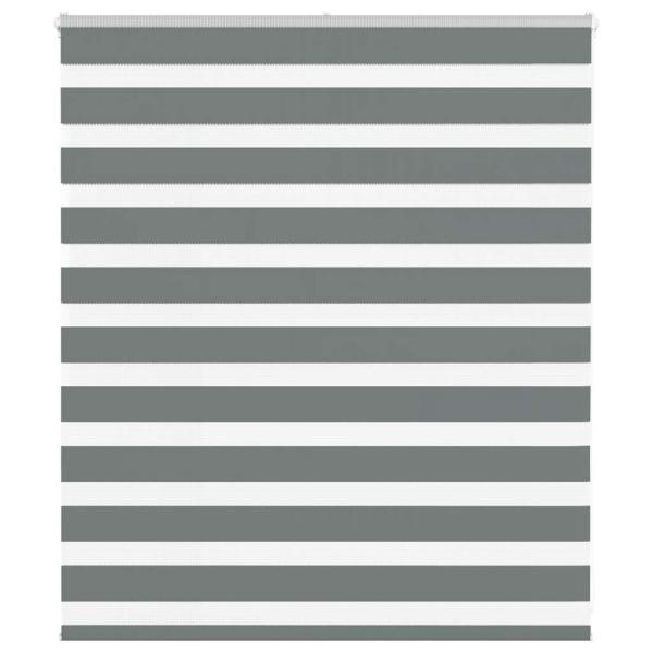 ARDEBO.de - Zebrarollo Dunkelgrau 125x100 cm Stoffbreite 120,9 cm Polyester