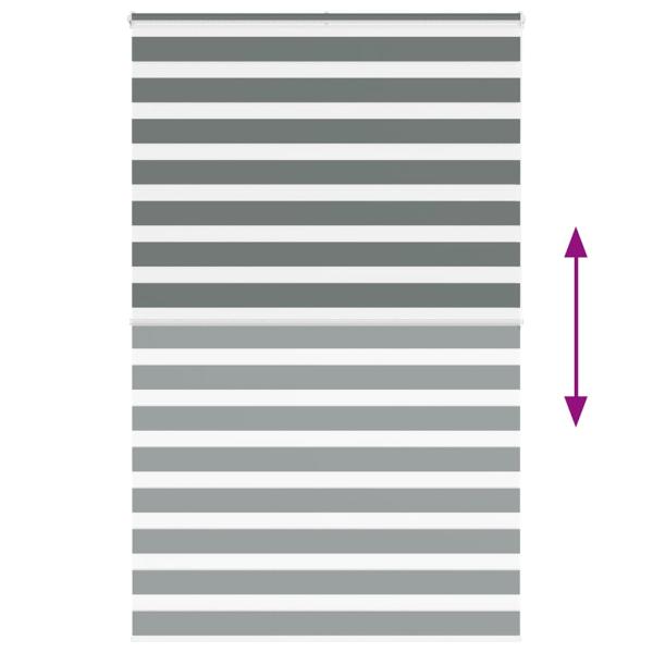 Zebrarollo Dunkelgrau 150x200 cm Stoffbreite 145,9 cm Polyester