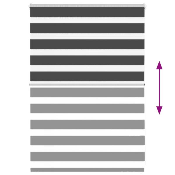 Zebrarollo Schwarz 100x100 cm Stoffbreite 95,9 cm Polyester