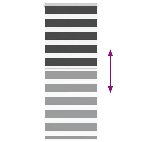 Zebrarollo Schwarz 65x100 cm Stoffbreite 60,9 cm Polyester