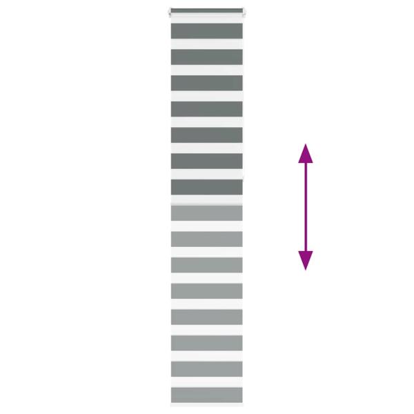 Zebrarollo Dunkelgrau 40x230 cm Stoffbreite 35,9 cm Polyester