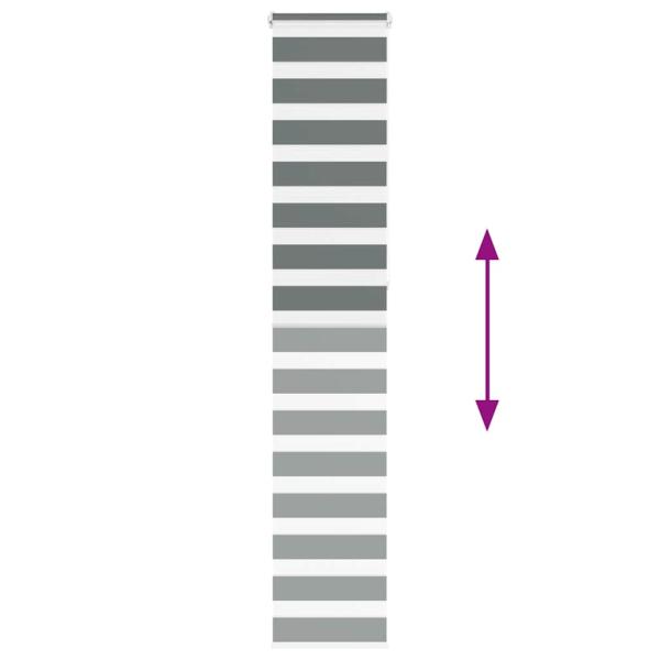 Zebrarollo Dunkelgrau 50x230 cm Stoffbreite 45,9 cm Polyester