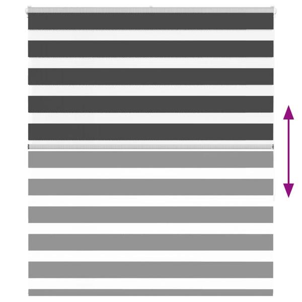 Zebrarollo Schwarz 135x150 cm Stoffbreite 130,9 cm Polyester