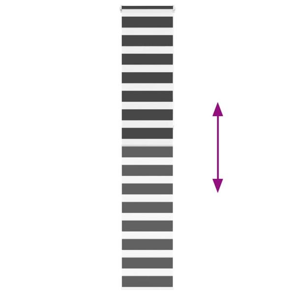 Zebrarollo Schwarz 40x230 cm Stoffbreite 35,9 cm Polyester