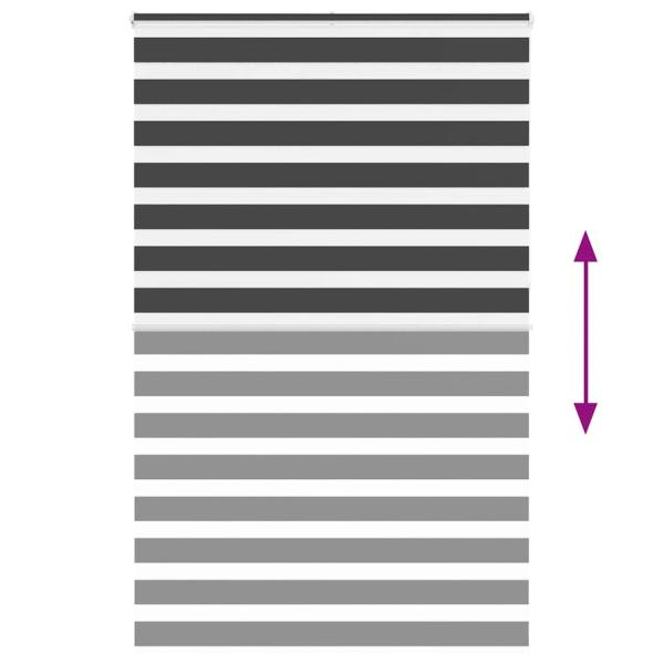 Zebrarollo Schwarz 145x230 cm Stoffbreite 140,9 cm Polyester